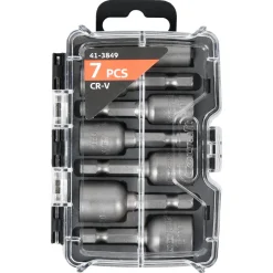 Cocraft pipenøkler ¼" til drill, 7 deler