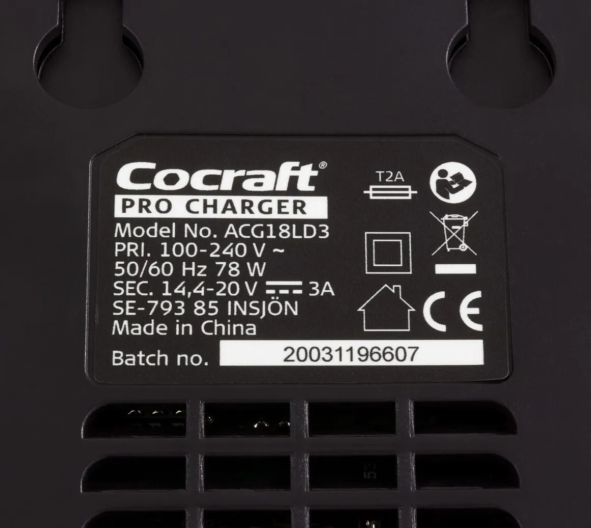 Cocraft PRO Edition C1830 batterilader
