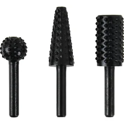 Cocraft roterende raspesett for tre og plast, 3 deler