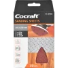 Cocraft sandpapir multibruk 140x100 mm, borrelås, 10-pakning