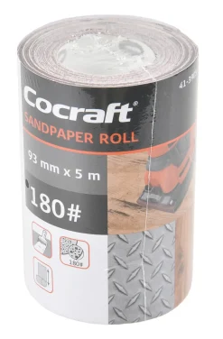 Cocraft sandpapir på rull, 93 mm x 5 meter, 1-pakning