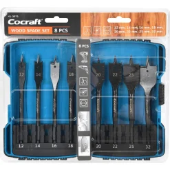 Cocraft senterbor 12, 14, 16, 18, 20, 22, 25, 32 mm, 8 deler