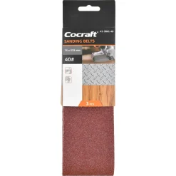 Cocraft slipebånd til båndsliper 75 x 533 mm, 3-pakning