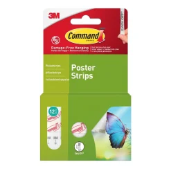 Command plakatstrips selvklebende, 12-pakning