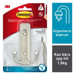 Command selvklebende krok, bad dobbel, large, 1,8 kg
