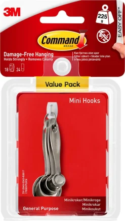 Command Value Pack minikroker hvite, 18-pakning
