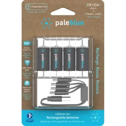 CR123A oppladbare batterier, 4-pakning