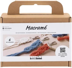 Creativ Company Mini DIY Kit nøkkelringer i makramé