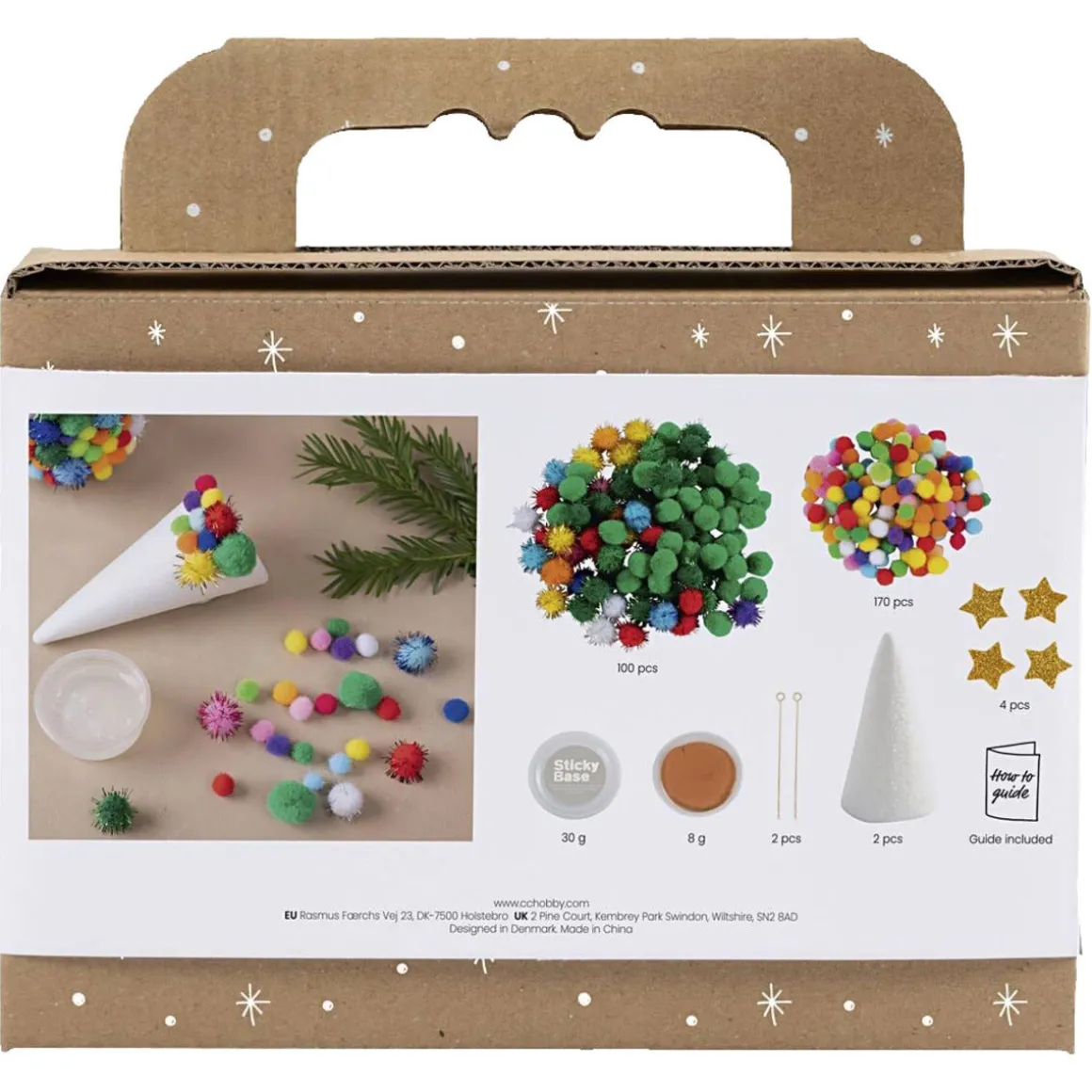 Creativ Company Mini DIY Kit julepynt juletre, fra 4 år