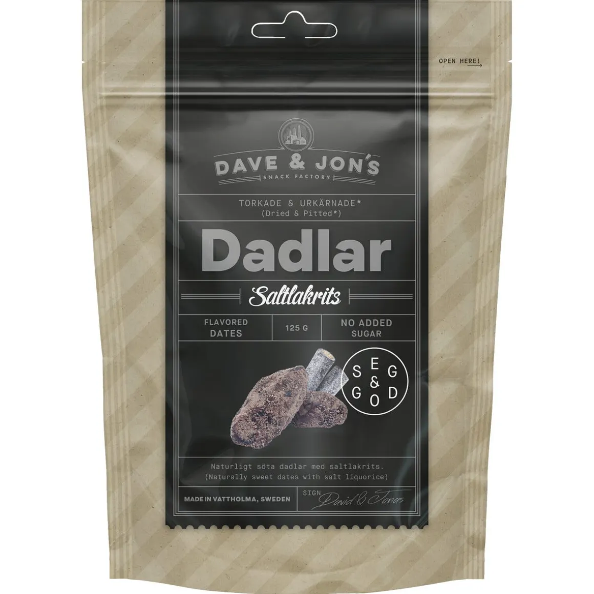 Dave & Jon’s dadler 125 g