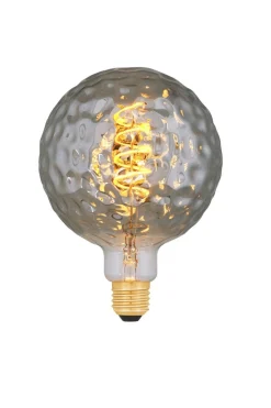 Dekorpære E27 med sotet glass, svart, 125 mm