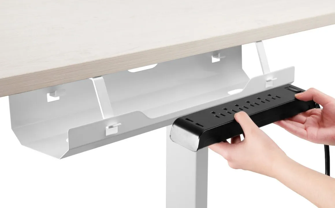 Deltaco Delo-0209s kabelkanal til skrivebord, hvit
