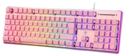 Deltaco GAM-021-RGB-P gamingtastatur, rosa