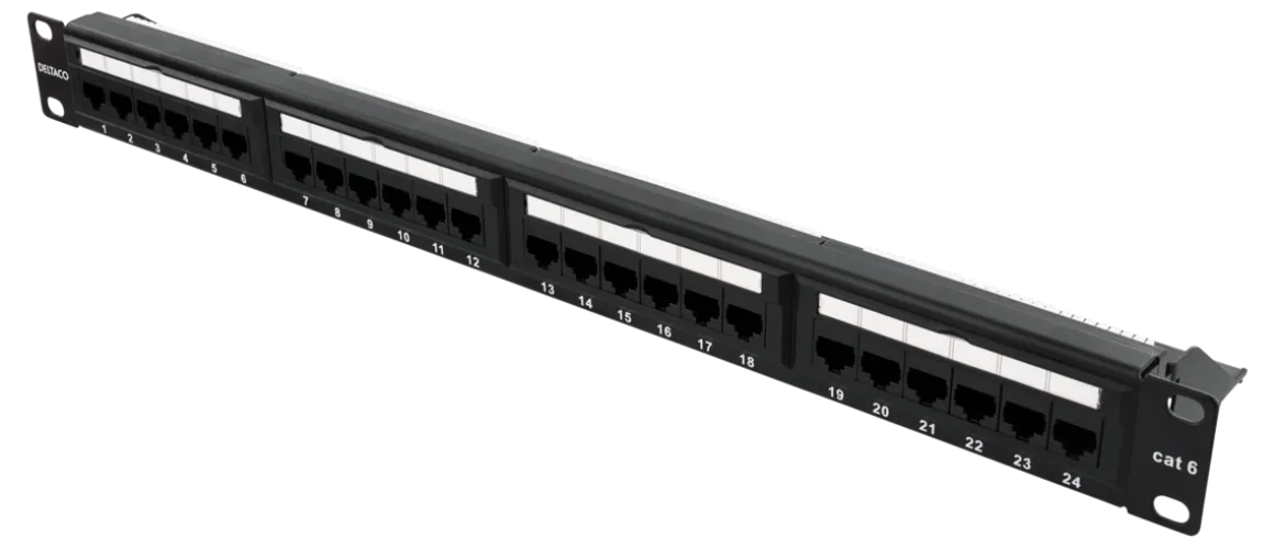 Deltaco PAN-112 Patch Panel 19" UTP x24