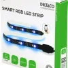 Deltaco Smart LED-list med RGB og USB, 2 m