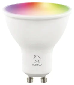 Deltaco Smart LED-pære GU10 RGB wifi, 4,7 W, dimbar