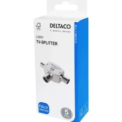 Deltaco toveis TV-splitter IEC hunn til 2x hann