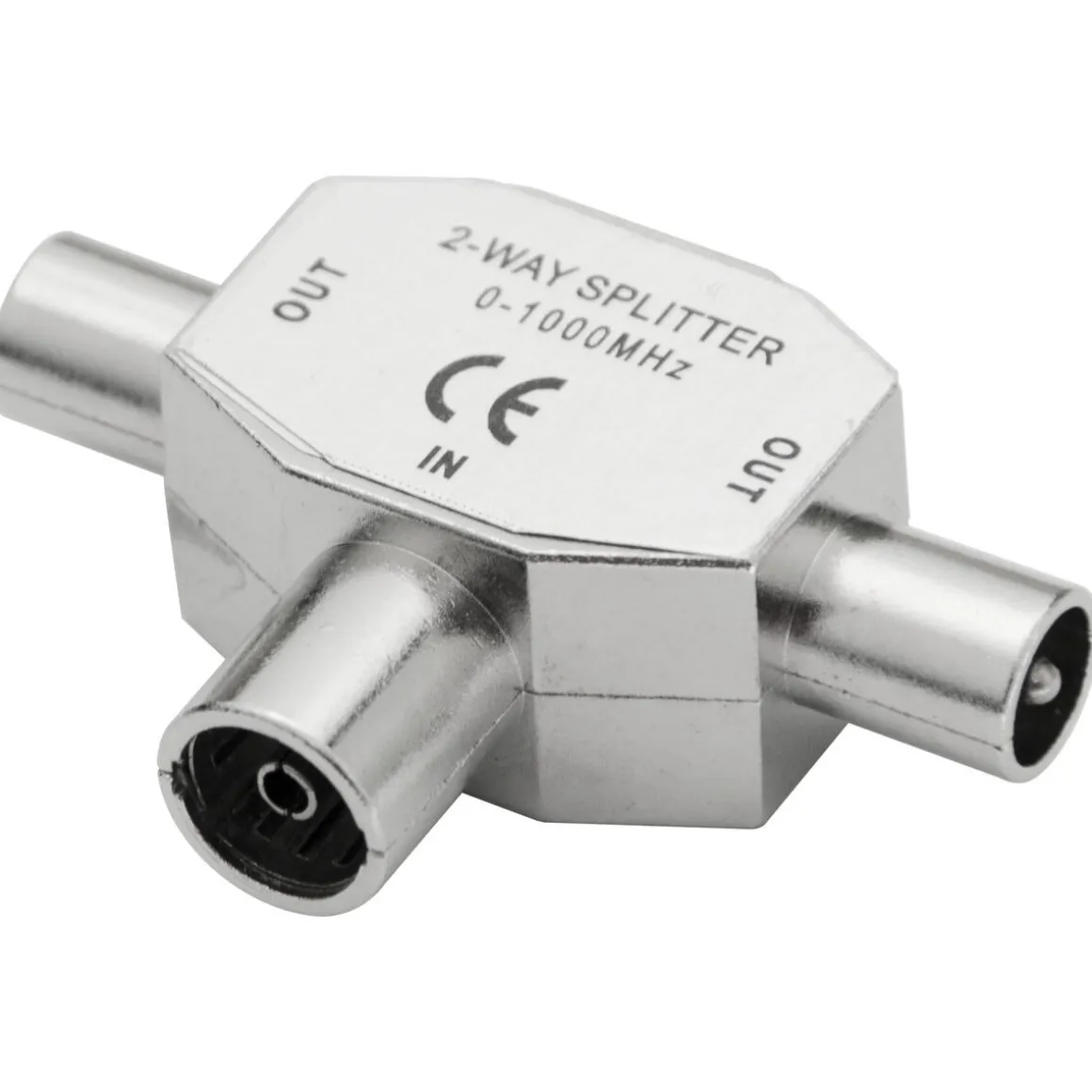 Deltaco toveis TV-splitter IEC hunn til 2x hann
