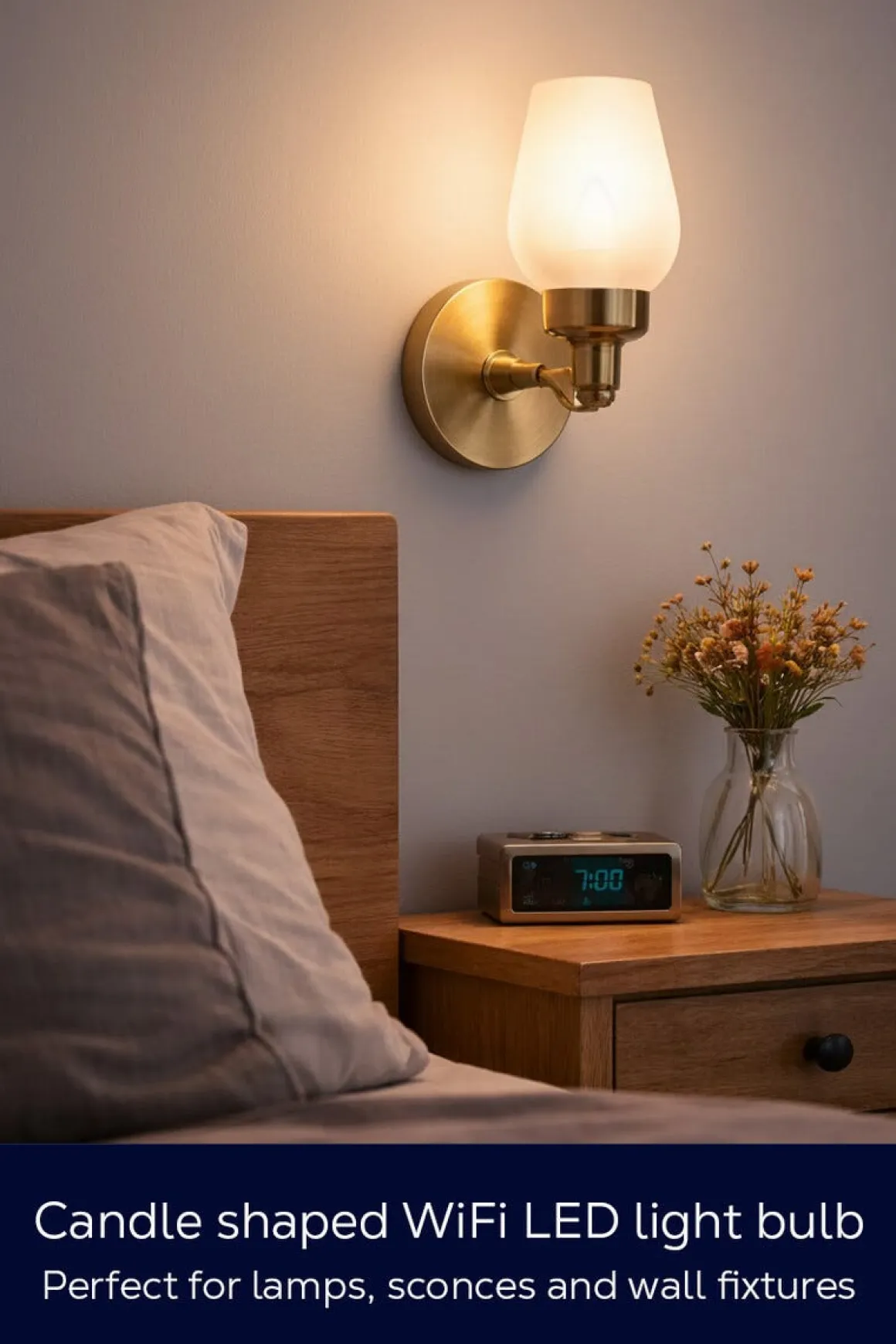 Deltaco Smart Home LED-mignonpære E14 4,9 W dimbar