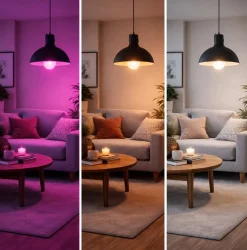 Deltaco Smart  LED-illumpære RGB wifi, E14 4,9 W dimbar