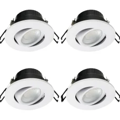 Designlight Cheapy downlight LED 5 W IP65 4-pakning, hvit