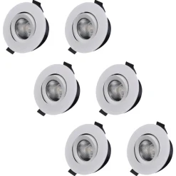 Designlight D-007 downlight LED varmhvitt 7 W IP44, hvit
