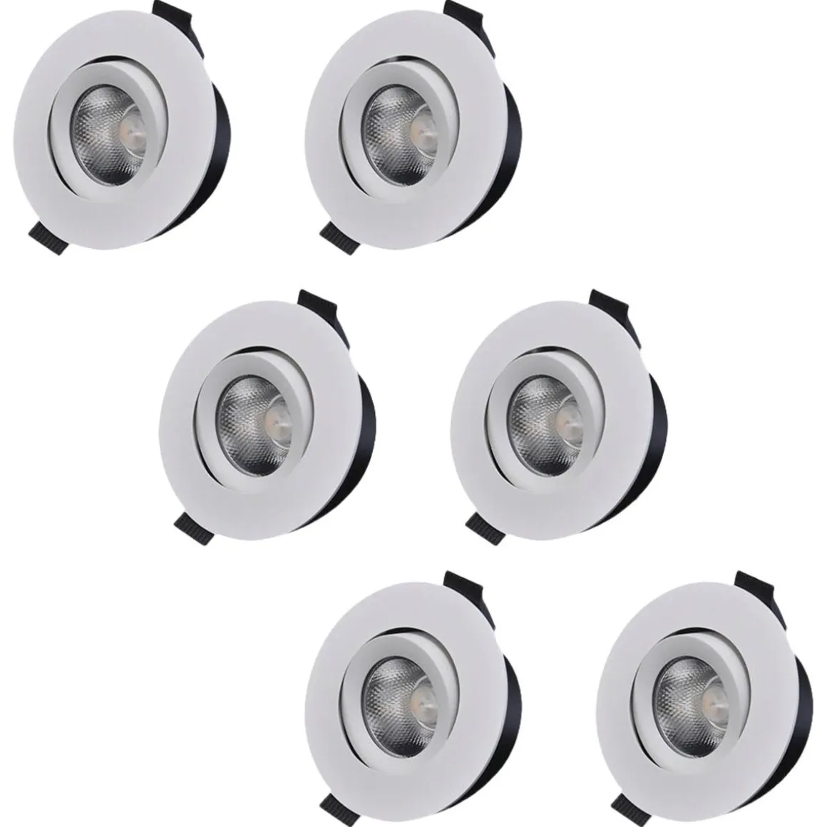 Designlight D-007 downlight LED varmhvitt 7 W IP44, hvit