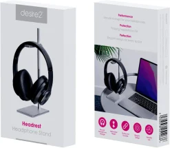 Desire2 holder for hodetelefoner, bordstativ i aluminium
