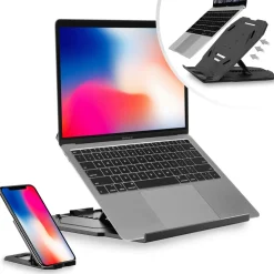 Desire2 2-i-1 bærbart laptop- og mobilstativ