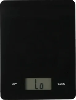 Digital kjøkkenvekt med glassplate, opptil 5 kg
