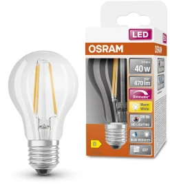 Dimbar LED lyspære E27 Osram, varmhvit