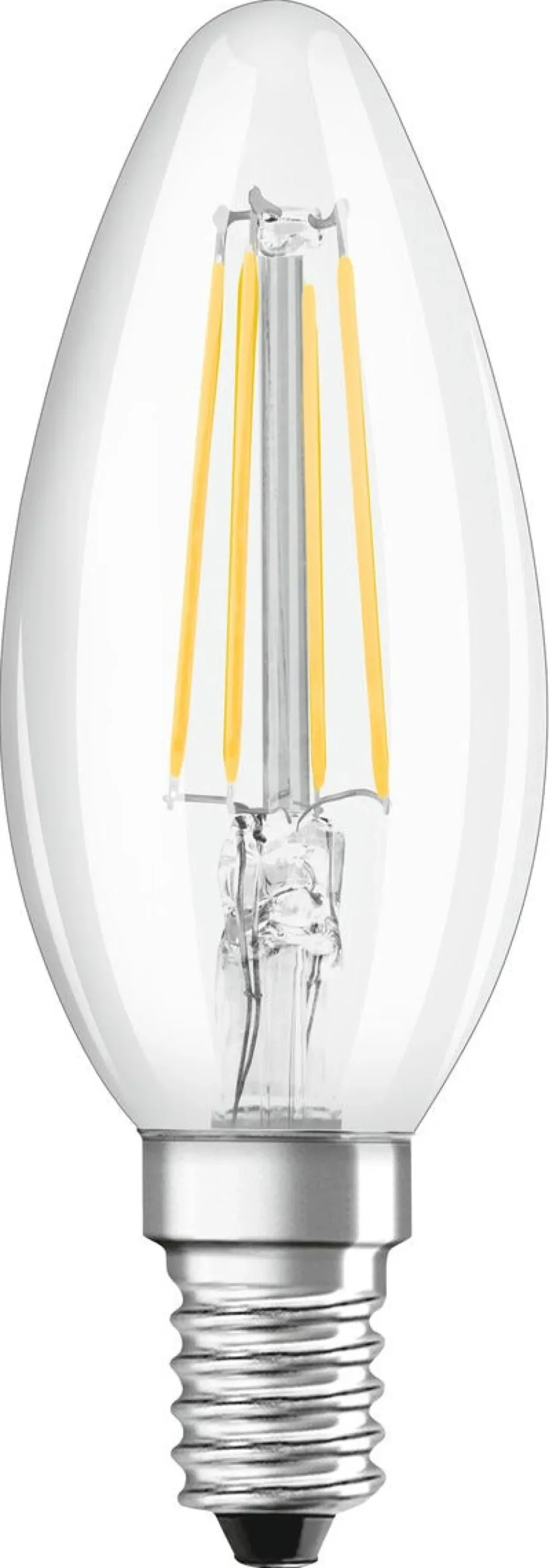 Dimbar mignon lyspære LED E14 Osram, varmhvit