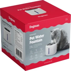 Dogman automatisk drikkefontene for katt, 2,5 liter