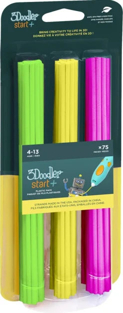 3Doodler Start+ Refill filament 75-pakning, 3 farger