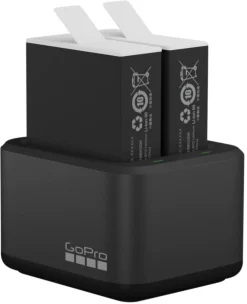 Dual Battery Charger + 2 batterier til GoPro Hero 9/10/11/12
