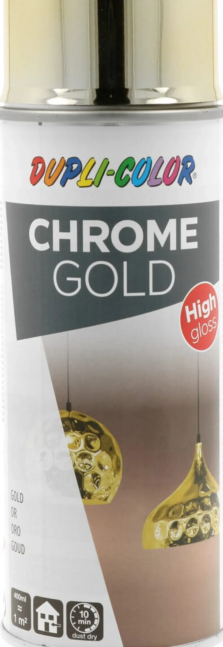 Dupli-Color Chrome Gold spraymaling kromeffekt gull, 400 ml