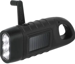 Dynamolykt LED med solcelle, svart, 15 lumen