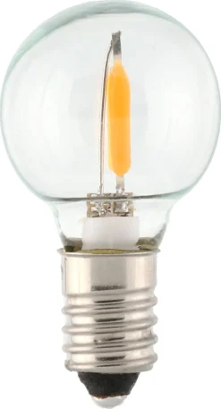 E10 LED-pærer til adventsstake, 10-55 V, runde, 4-pakning