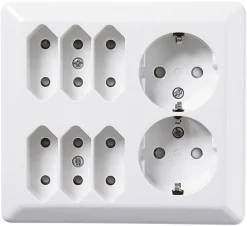 Elko RS utenpåliggende kontakt 6 + 2 porter