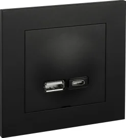 Elko Plus innfelt stikkontakt med USB-A og USB-C