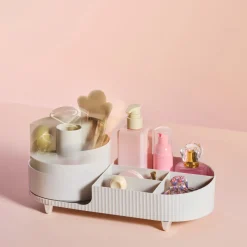 Empire L roterende stor sminkeoppbevaring, beige