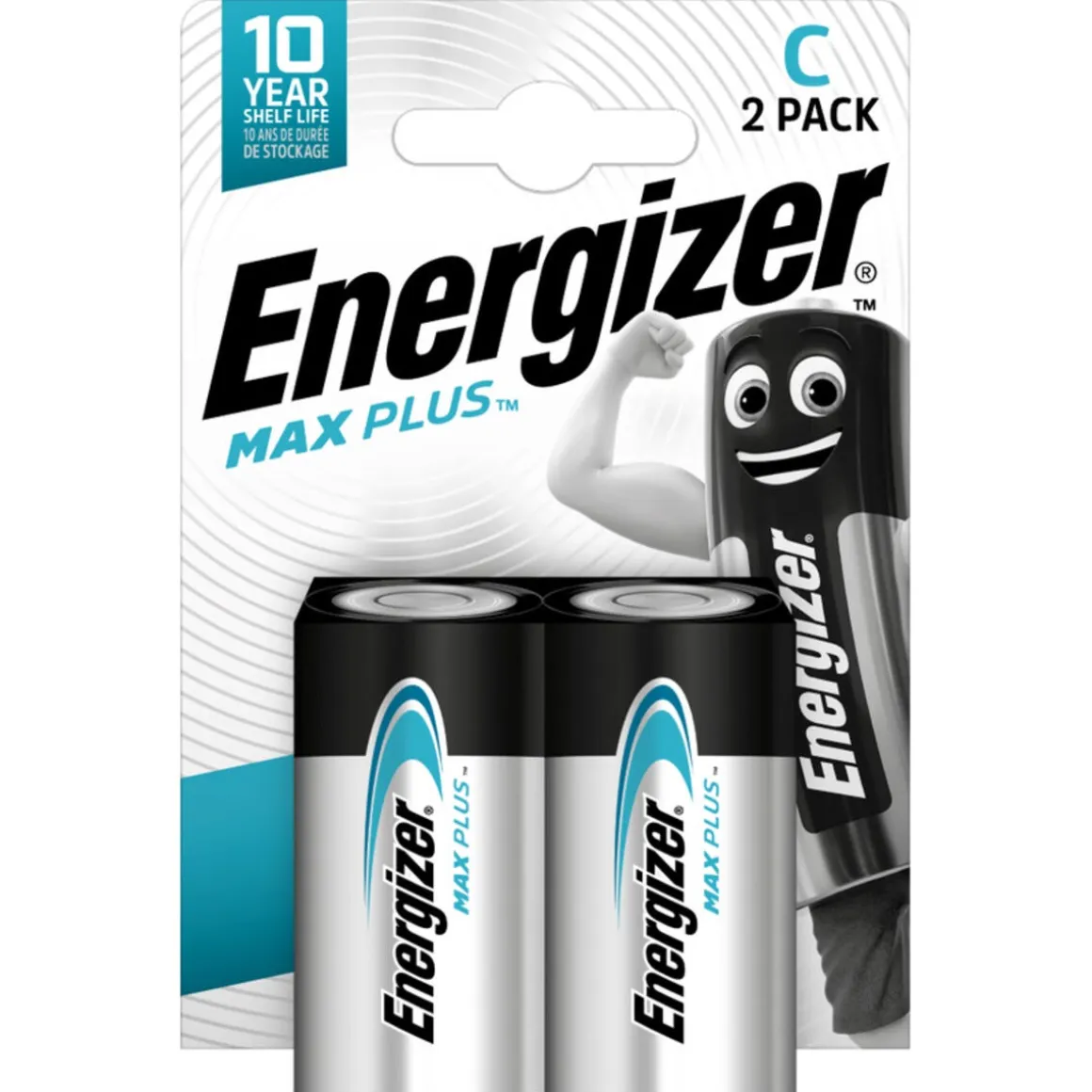 Energizer Max Plus C/LR14-batterier, 2-pakning