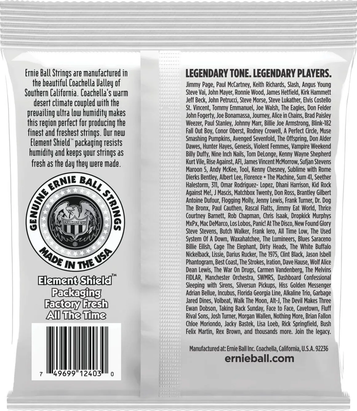 Ernie Ball Clear & Silver nylonstrengesett