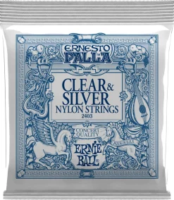Ernie Ball Clear & Silver nylonstrengesett