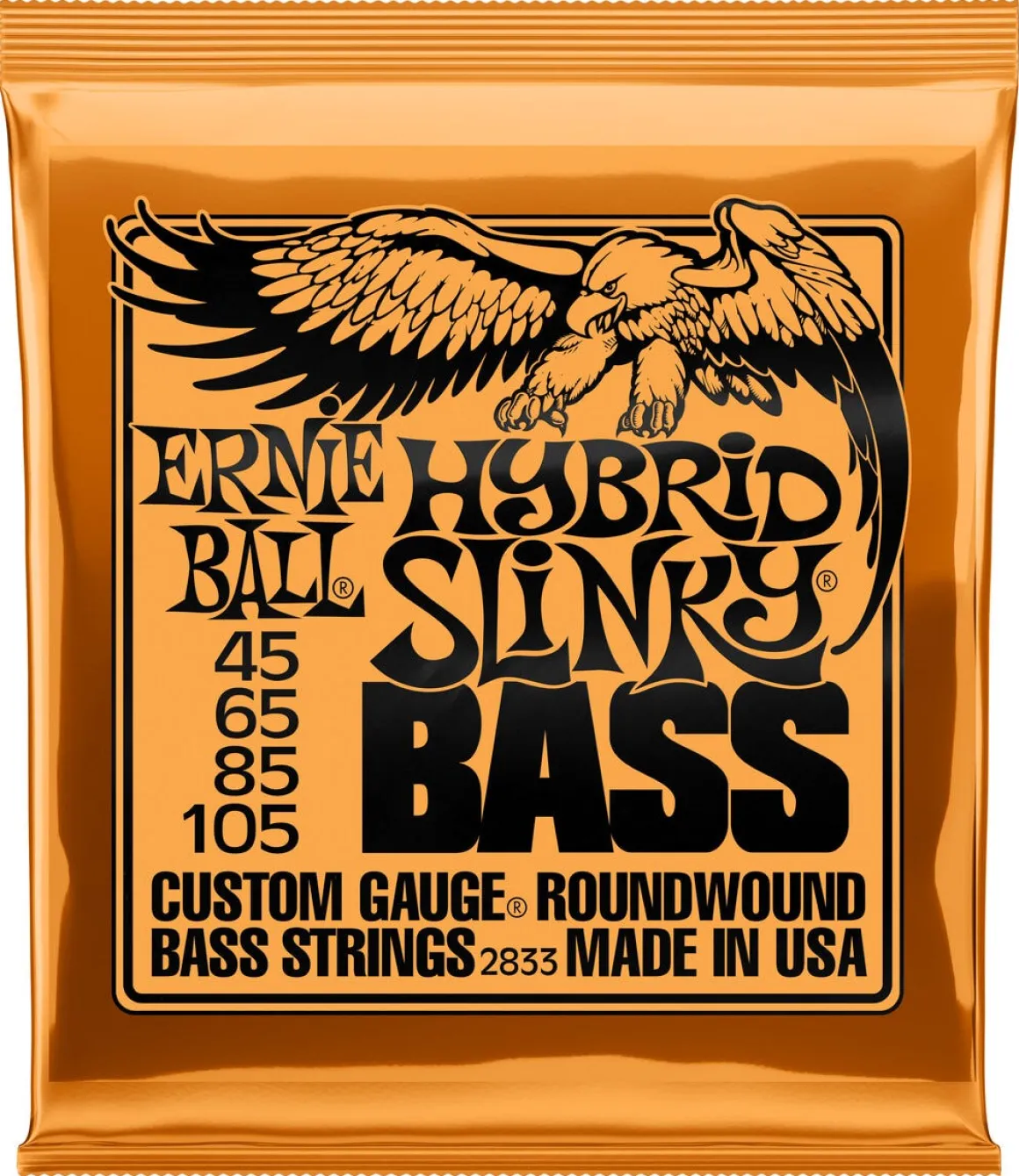 Ernie Ball Hybrid Slinky Bass 45-105 strengesett til elektrisk bass