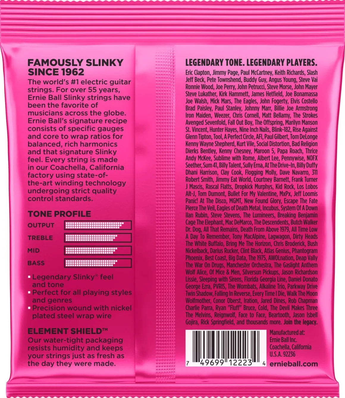 Ernie Ball Super Slinky 9-42 strengesett til elgitar
