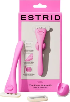 Estrid startsett med barberhøvel, veggholder og blad