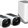 EufyCam 3 Kit, 2 overvåkningskameraer og homebase