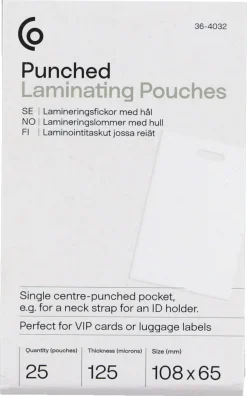 Exibel laminat med hull