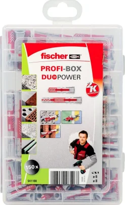 Fischer Profi-Box DuoPower plugg, kort og lang, 150 deler
